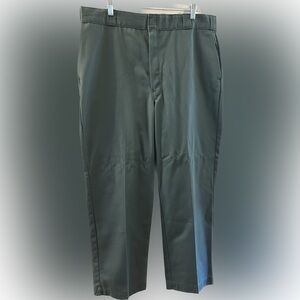DICKIES VINTAGE TEAL WORK PANTS MADE IN USA measures 38 waist-altered/tailored